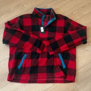 Bonobos Red and Black Plaid Pullover